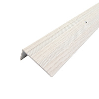 Порог алюминиевый угловой наружный 40х20х900 мм дуб ривалго белый