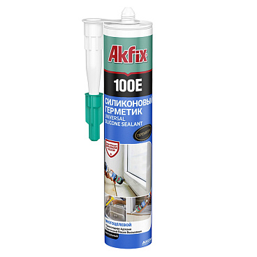 Герметик силиконовый универсальный Akfix 100E белый 280 мл