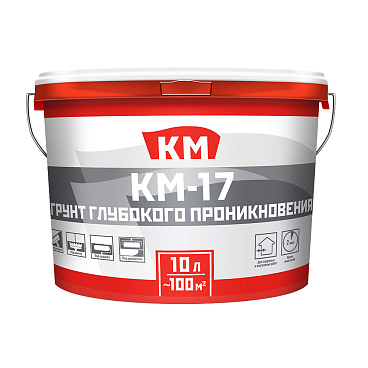 Грунт КМ-17 глубокого проникновения ведро 10 л