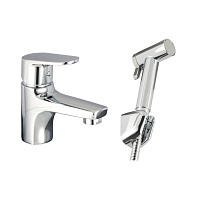 Смеситель для раковины с гигиеническим душем двухрежимным Corsa Deco CX однорычажный хром (FBCXH)