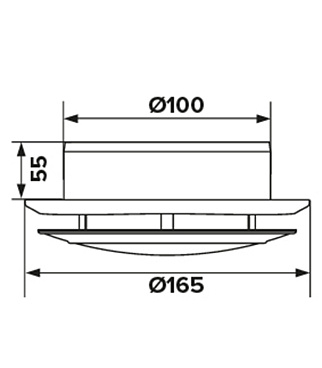 Анемостат вытяжной регулируемый Era с фланцем d100 мм белый
