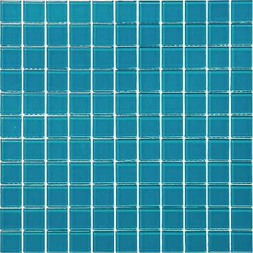 Мозаика Mir Mosaic Natural Color palette темно-голубая стеклянная 300х300х4 мм глянцевая