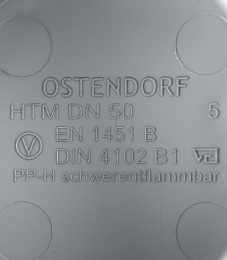 Заглушка Ostendorf HTM d50 мм пластиковая для внутренней канализации (112620)