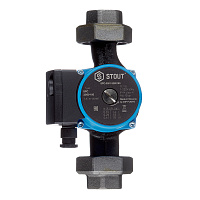 Циркуляционный насос для систем отопления Stout 32/60-180 DN32 подъем 6,5 м 180 мм с гайками (SPC-0010-3260180)