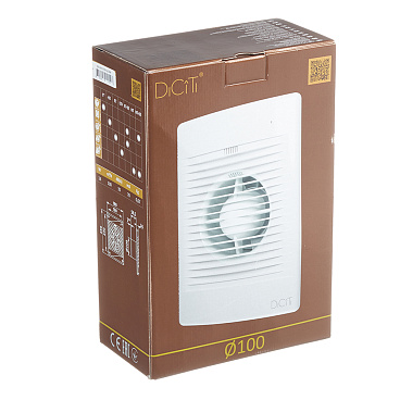 Вентилятор осевой Era Standard 4 с обратным клапаном с антимоскитной сеткой 180х250 мм d100 мм белый