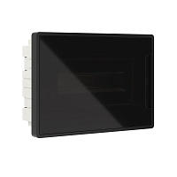 Щит распределительный встраиваемый DKC Frame ЩРВ-П пластиковый IP40 224х312х100 мм 12 модулей черная дверь (F12B1BDDIY)
