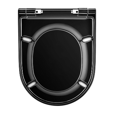 Сиденье для унитаза Berges Uno Black SO дюропласт с микролифтом (018153)
