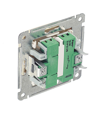 Выключатель Hegel Master одноклавишный встраиваемый слоновая кость с подсветкой (ВС10-412-01)