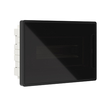 Щит распределительный встраиваемый DKC Frame ЩРВ-П пластиковый IP40 224х312х100 мм 12 модулей черная дверь (F12B1BDDIY)