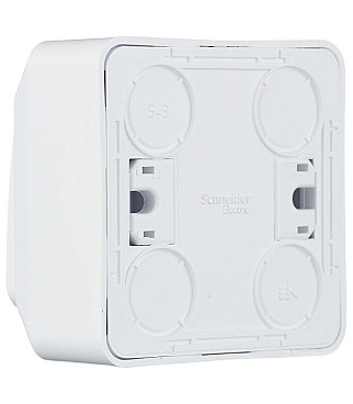 Выключатель Systeme Electric Этюд одноклавишный накладной белый (BA10-001b)