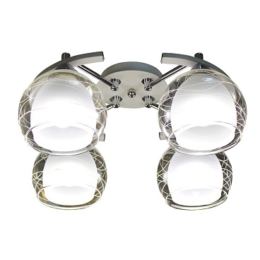 Люстра потолочная Schaffner Maillot E27 160 Вт 16 кв.м (4655-4 WH-CR)