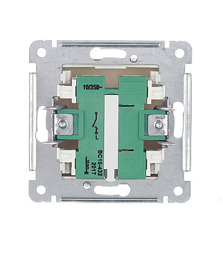 Выключатель Hegel Master одноклавишный встраиваемый слоновая кость с самовозвратом и подсветкой (ВС10-432-01)