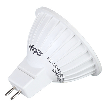 Лампа светодиодная Navigator GU5.3 3000К 7 Вт 500 Лм 220 В рефлектор MR16 матовая диммируемая