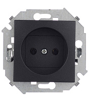 Розетка Simon 15 встраиваемая графит (1591431-038)