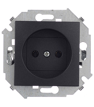 Розетка Simon 15 встраиваемая графит (1591431-038)