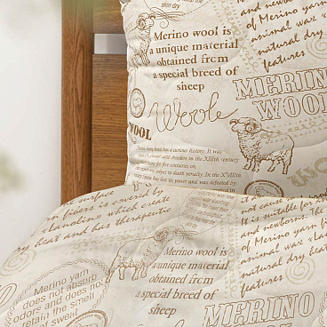 Одеяло теплое евро шерсть мериноса Волшебная Ночь (730673)