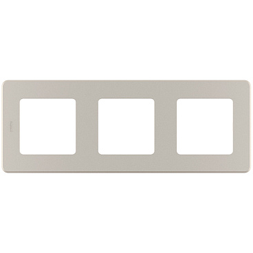 Рамка Legrand Inspiria трехместная шампань (673958)