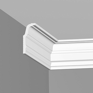 Плинтус потолочный из пенополистирола 30х70х2000 мм под натяжной потолок с возможностью светодиодной подсветки Плинтэкс J 30/70