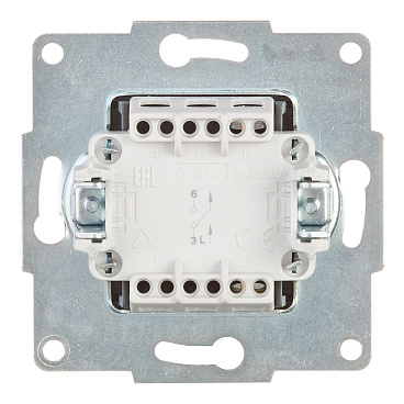 Выключатель Lezard Karina одноклавишный встраиваемый белый (707-0288-100)