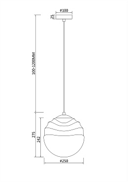 Подвесной светильник Maytoni P074PL-01BS