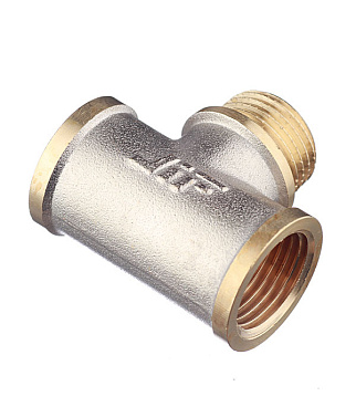 Тройник 1/2 ВР(г) х 1/2 НР(ш) х 1/2 ВР(г) латунный
