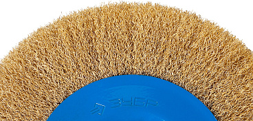 ЗУБР ″Профессионал″. Щетка дисковая для точильно-шлифовального станка, витая стальная латунирован проволока 0,3мм, 150х32мм