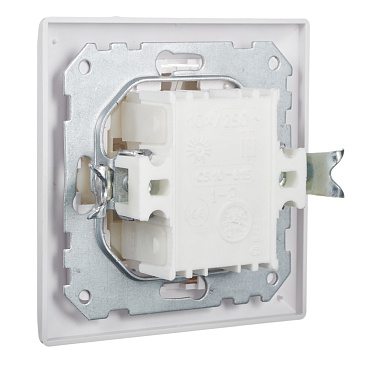 Выключатель Svet двухклавишный встраиваемый белый с подсветкой (SV1001-0010)