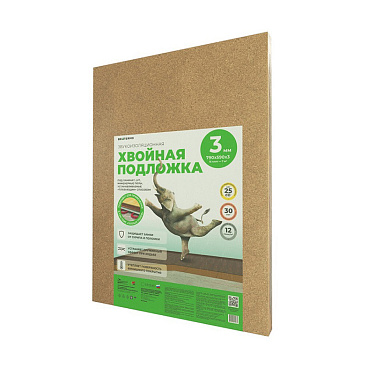 Подложка под ламинат и паркет хвойная Солнце 3 мм 7 кв.м 0,59х0,79 м - купить в Москве ✔ | ТехноСтрой