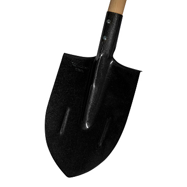 Лопата штыковая рельсовая сталь садовая с деревянным черенком 1100 мм (010414-1)