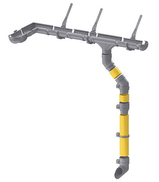 Труба водосточная Docke Lux пластиковая d100 мм 3 м пломбир RAL 9003