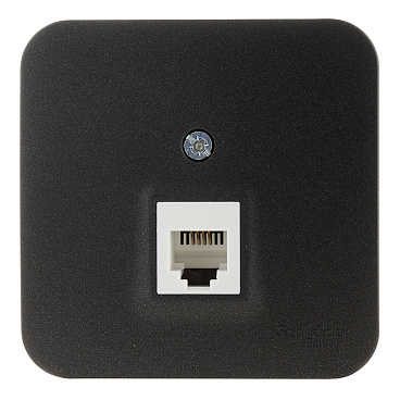 Розетка телефонная Systeme Electric Blanca накладная антрацит (BLNIA011006)