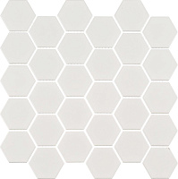 Мозаика Starmosaic Hexagon small белая керамическая 282х272х6 мм матовая