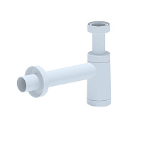 Сифон для раковины АНИ пласт 1 1/4х40 мм без выпуска с соединением 40 мм белый (BRB1004)