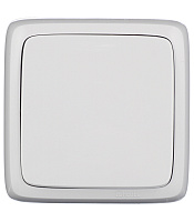 Выключатель Hegel Alfa одноклавишный накладной белый (ВА10-113)