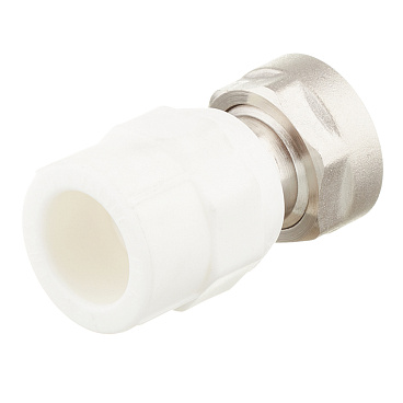 Муфта полипропиленовая Valtec с накидной гайкой 20 мм х 3/4 ЕК под евроконус (VTp.708.E.02005)