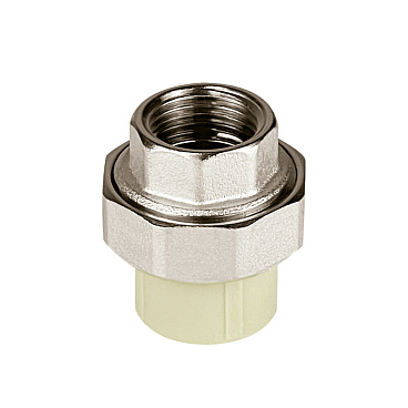 Муфта полипропиленовая Valfex разъемная (американка) 20 мм х 1/2 ВР(г) серая (10155015Г)