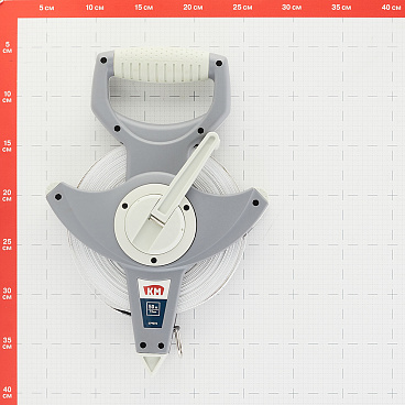 Рулетка КМ ручная 3-кратное ускорение намотки 50 м x 13 мм