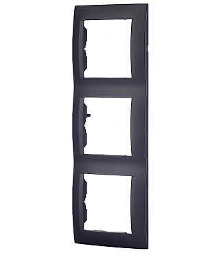 Рамка Simon 15 трехместная графит (1500630-038)