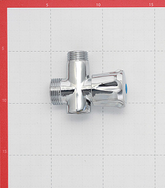 Вентиль латунный Valtec 1/2 ВР(г) х 3/4 НР(ш) х 1/2 НР(ш) для подключения бытовой техники хром (VT.255.N.04)