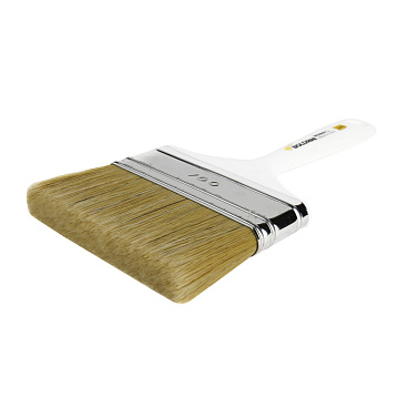 Кисть плоская натуральная щетина пластиковая ручка Boldrini 100х15 мм для всех типов ЛКМ на любой основе