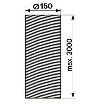 Воздуховод гибкий гофрированный Era алюминиевый d150 мм 3 м