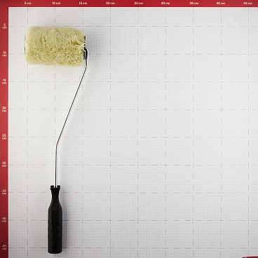 Валик полиакрил 100 мм d45 мм ворс 18 мм для водной основы с ручкой удлиненный Hesler Leipzig