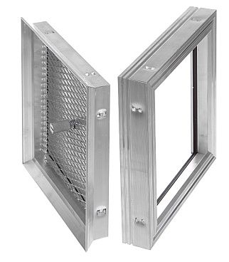 Люк ревизионный под плитку напольный Практика Барьер алюминиевый 300х300 мм скрытый