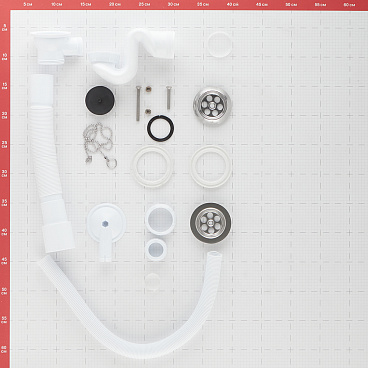 Сифон для ванны Wirquin Pro 1 1/2х40 мм с выпуском d70 мм с переливом с соединением 40/50 мм (30718060)