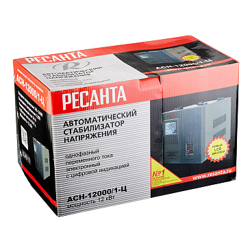 Стабилизатор напряжения Ресанта АСН-12000/1-Ц однофазный 220 В 12 кВт переносной