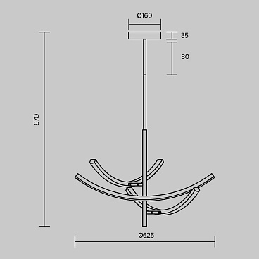 Подвесной светильник Maytoni MOD428PL-L27BK