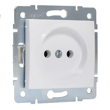 Розетка Lezard Karina встраиваемая белая (707-0288-121B)