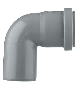 Отвод Ostendorf HTB d50 мм 87° пластиковый для внутренней канализации (112140)