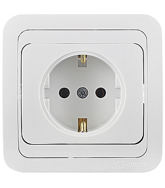 Розетка Makel Mimoza встраиваемая белая (12028)