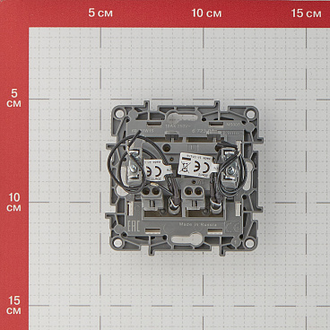 Выключатель Legrand Etika двухклавишный встраиваемый слоновая кость с подсветкой (672304)